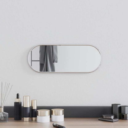 Wall Mirror Silver 40x15 cm Oval