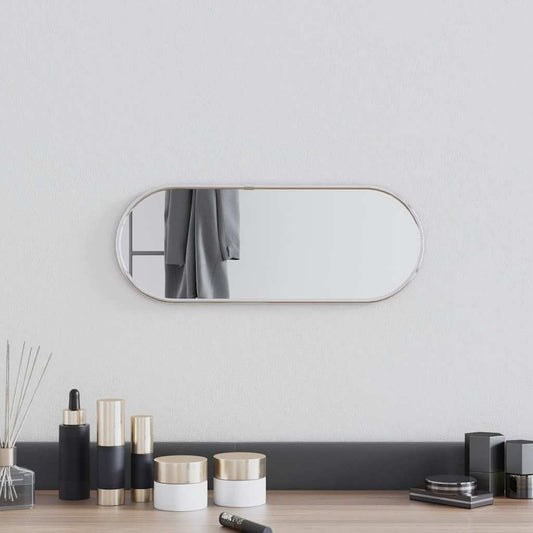 Wall Mirror Silver 40x15 cm Oval