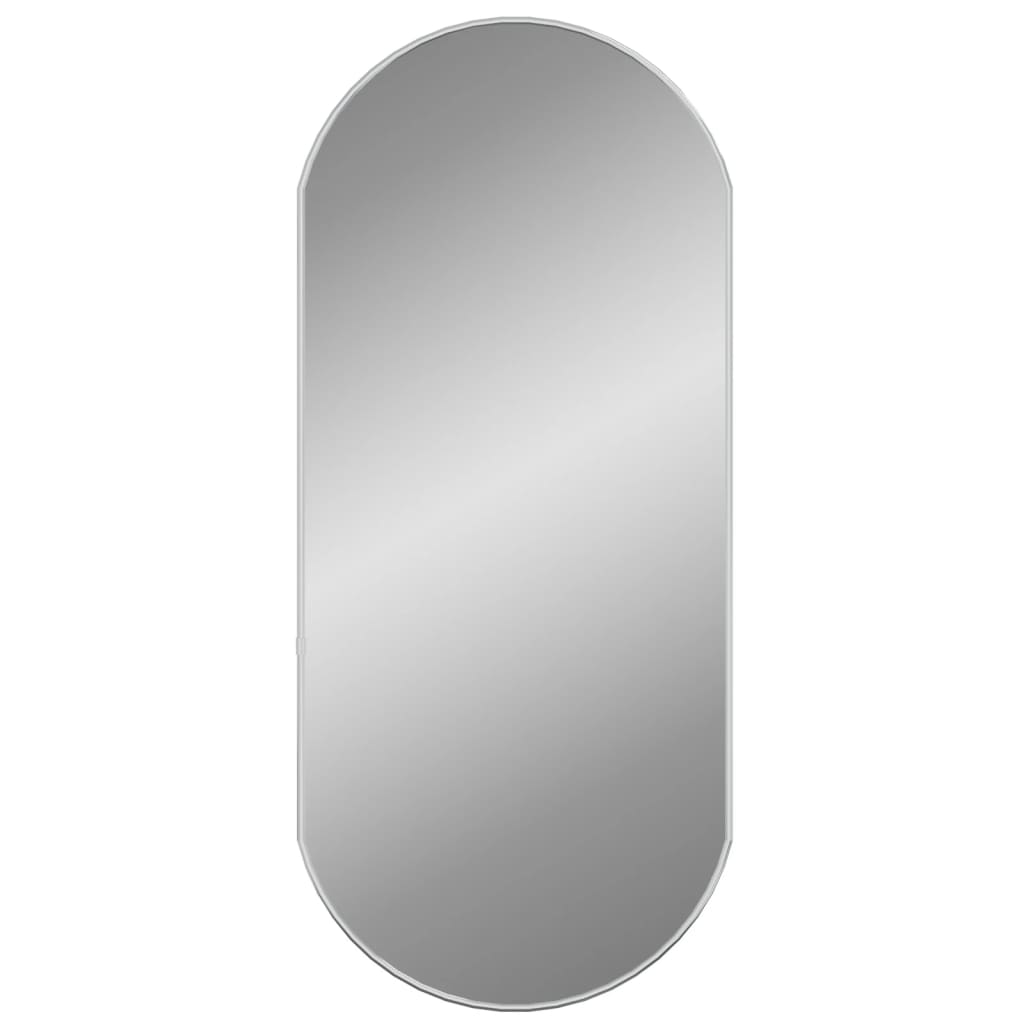 Wall Mirror Silver 80x35 cm Oval