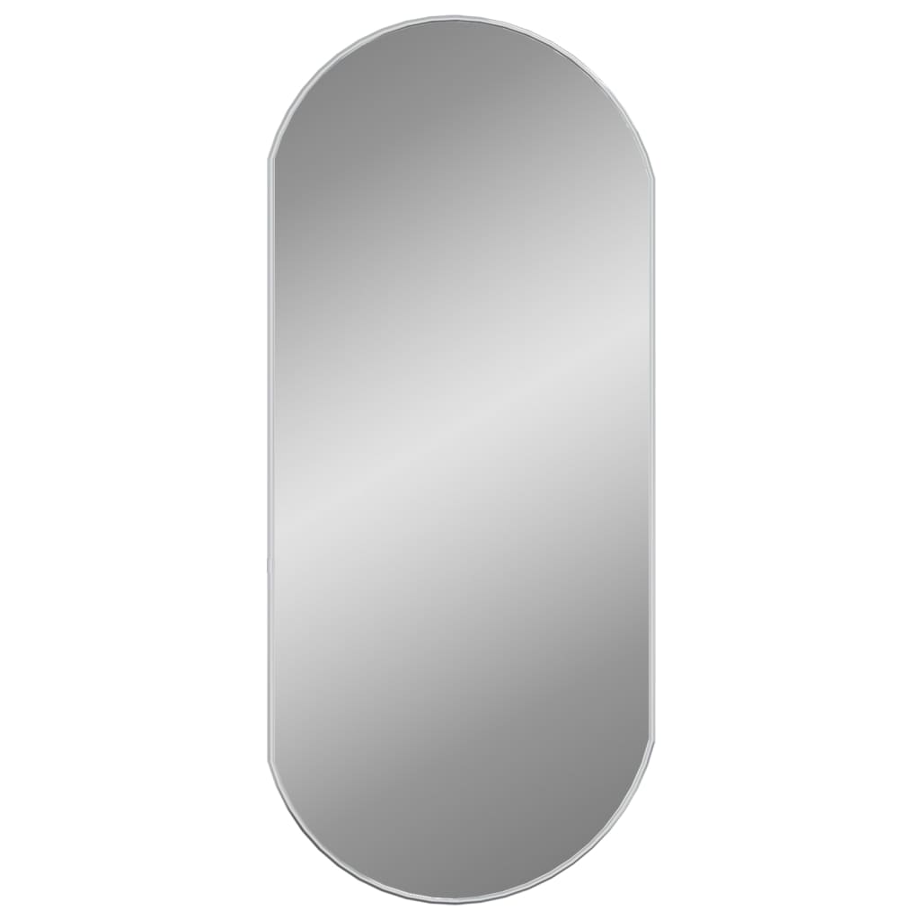 Wall Mirror Silver 90x40 cm Oval