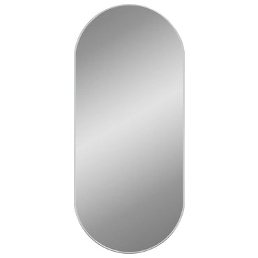 Wall Mirror Silver 100x45 cm Oval