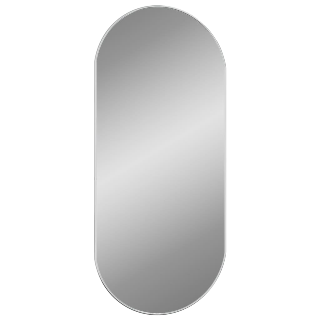 Wall Mirror Silver 100x45 cm Oval