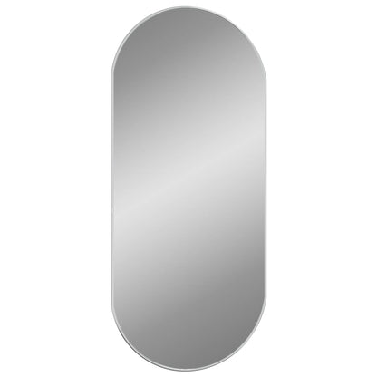 Wall Mirror Silver 100x45 cm Oval