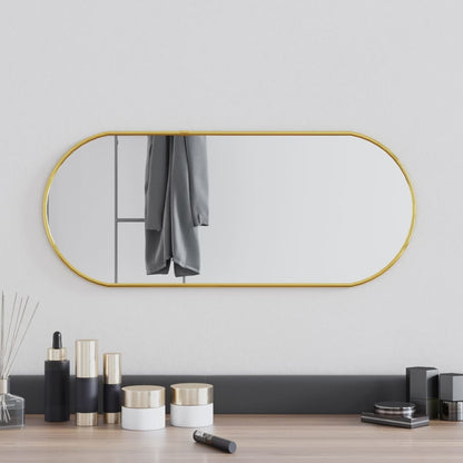 Wall Mirror Gold 60x25 cm Oval