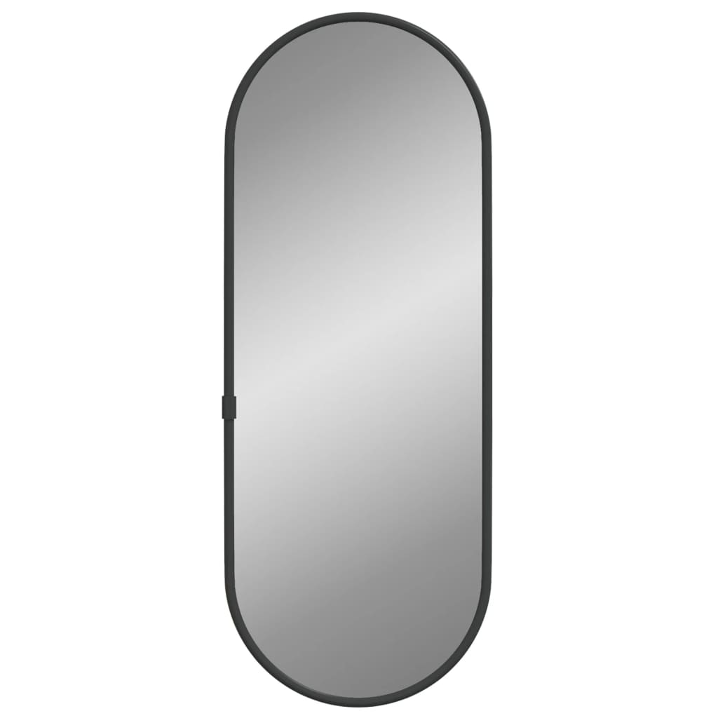 Wall Mirror Black 40x15 cm Oval