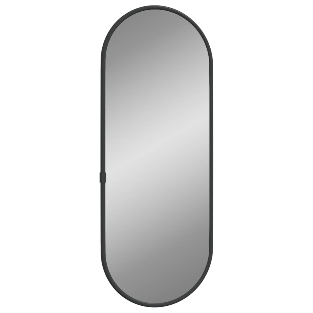 Wall Mirror Black 40x15 cm Oval