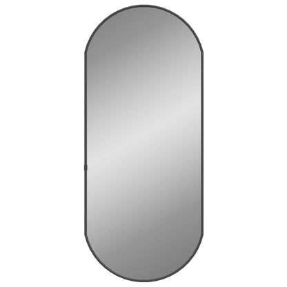 Wall Mirror Black 70x30 cm Oval