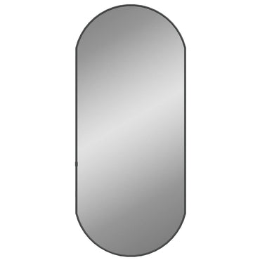 Wall Mirror Black 80x35 cm Oval