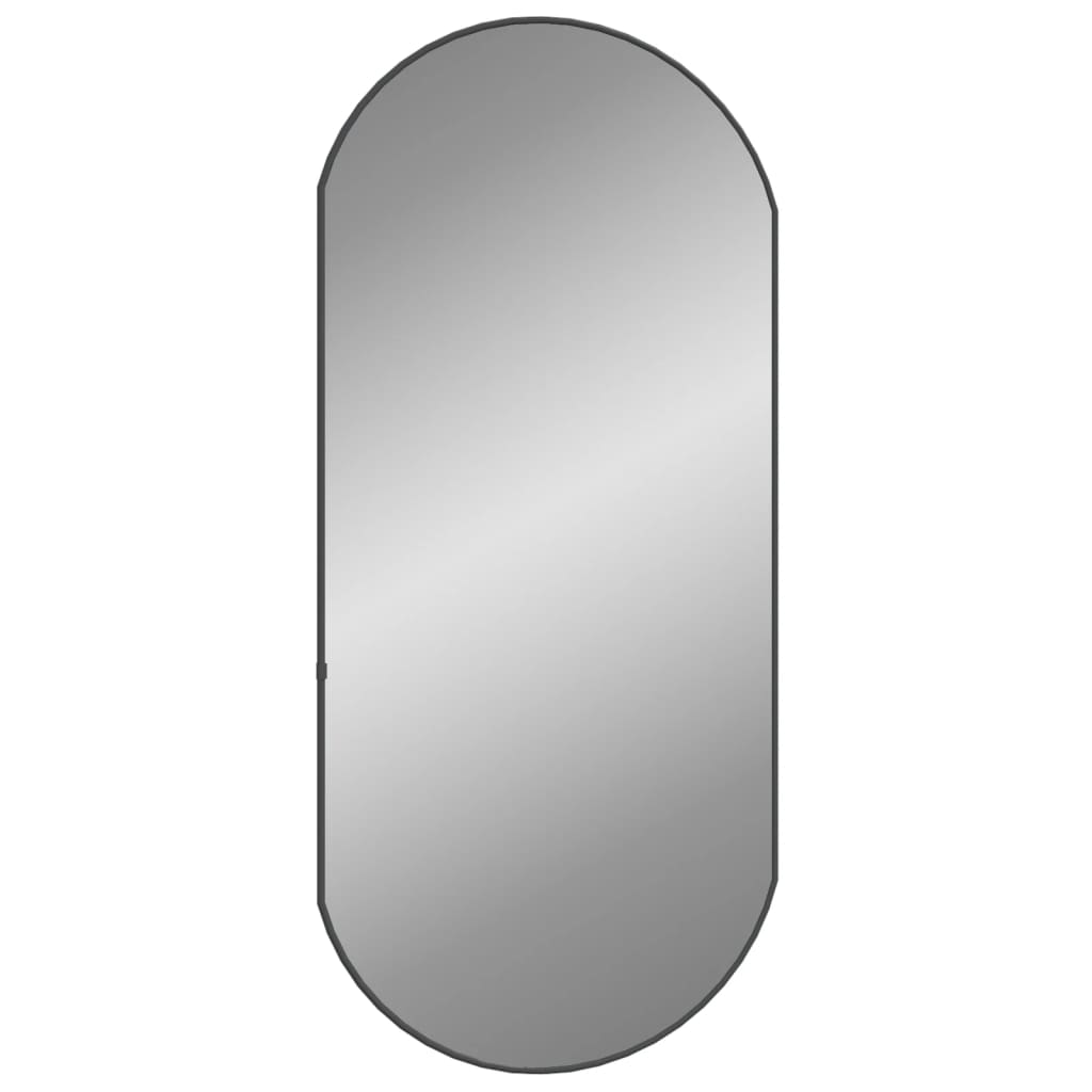 Wall Mirror Black 90x40 cm Oval