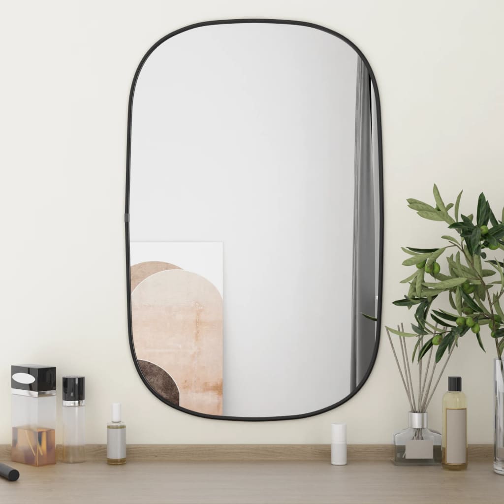 Wall Mirror Black 70x45 cm