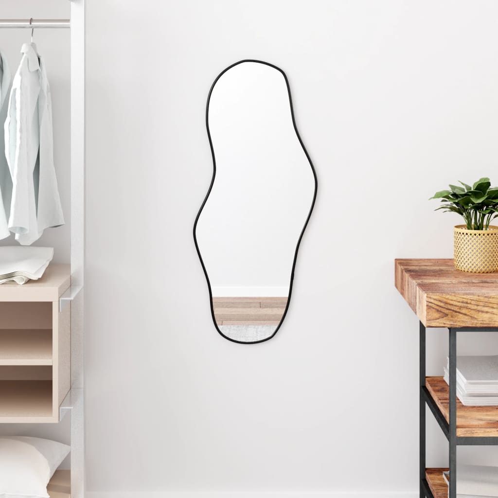 Wall Mirror Black 80x35 cm