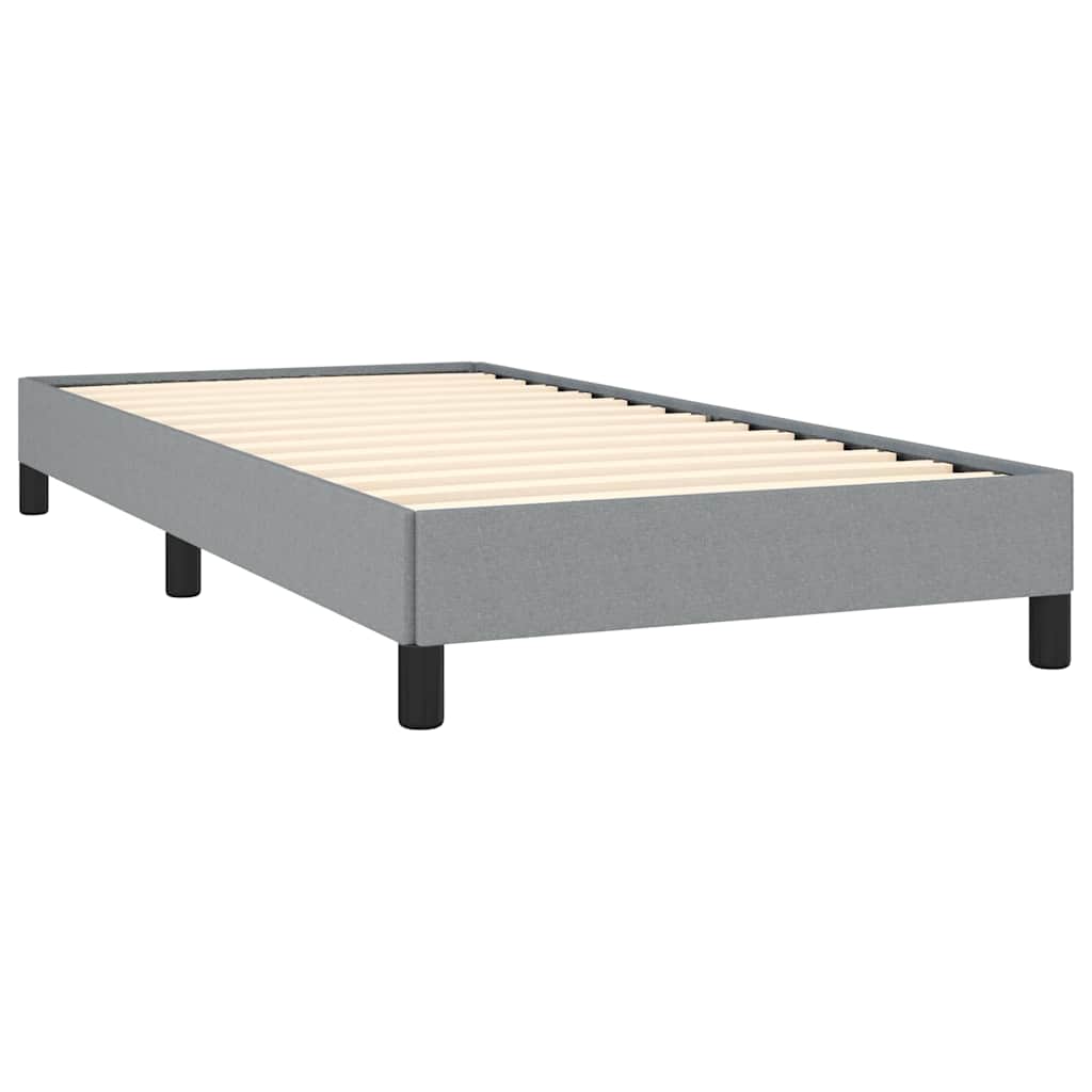 Bed Frame without Mattress Light Grey 100x203 cm Twin XL Fabric