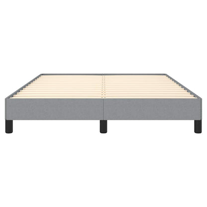 Bed Frame without Mattress Light Grey 137x190 cm Full Fabric
