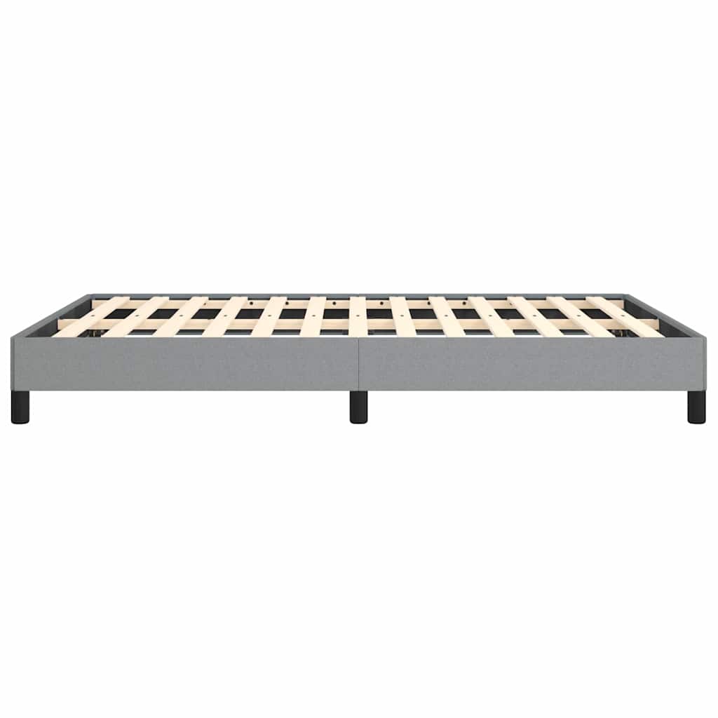 Bed Frame without Mattress Light Grey 137x190 cm Full Fabric