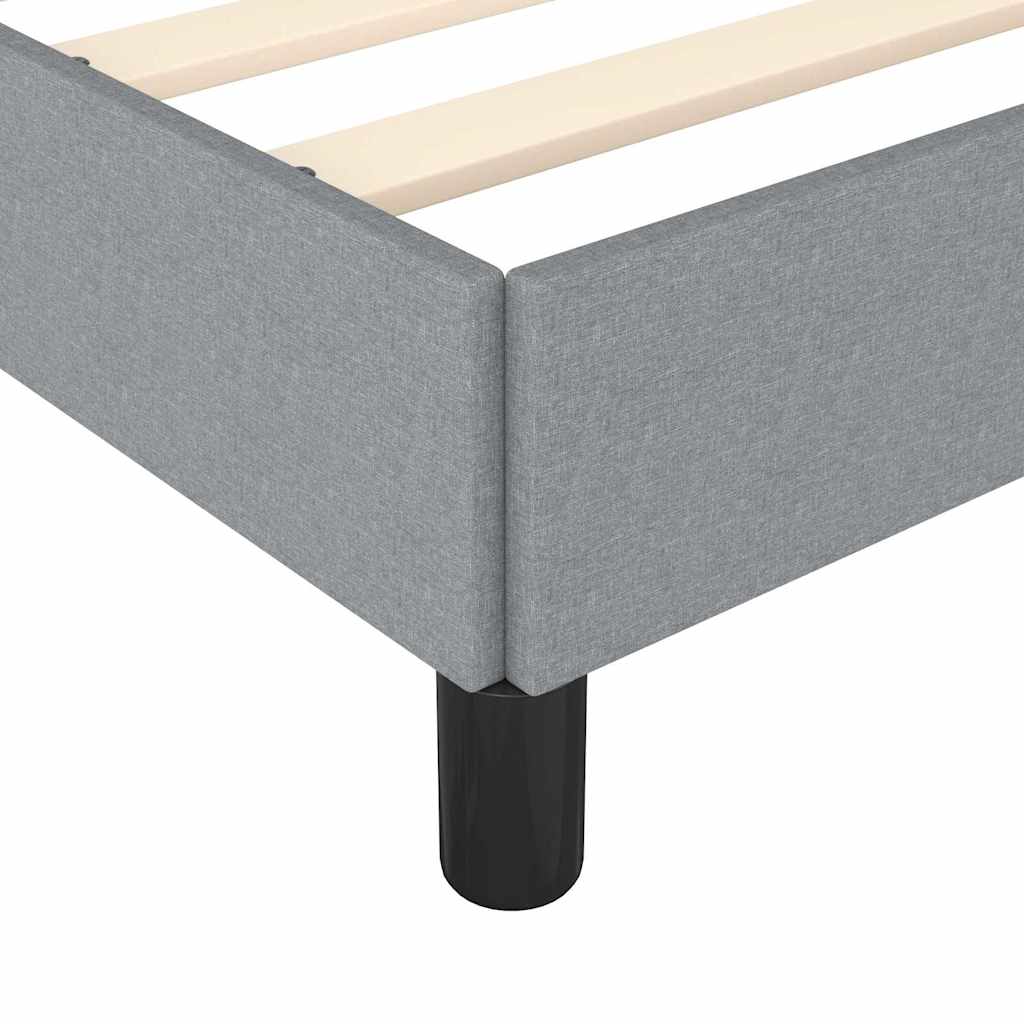 Bed Frame without Mattress Light Grey 137x190 cm Full Fabric