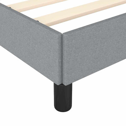 Bed Frame without Mattress Light Grey 137x190 cm Full Fabric