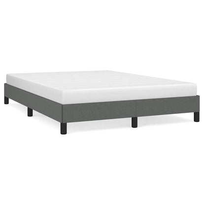 Bed Frame without Mattress Dark Grey 137x190 cm Full Fabric