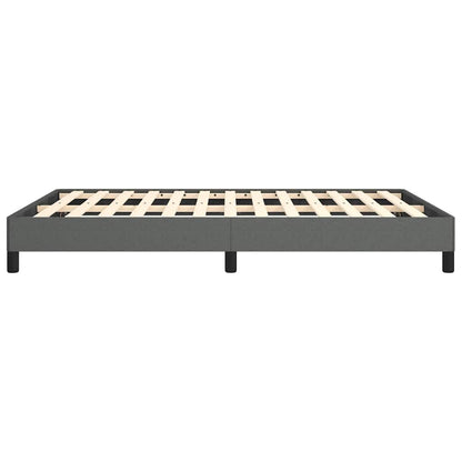 Bed Frame without Mattress Dark Grey 137x190 cm Full Fabric