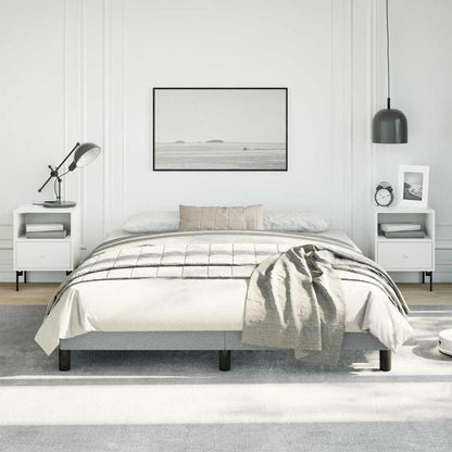 Bed Frame without Mattress Light Grey 152x203 cm Queen Fabric