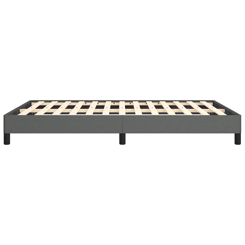 Bed Frame without Mattress Dark Gray 59.8"x79.9" Queen Fabric