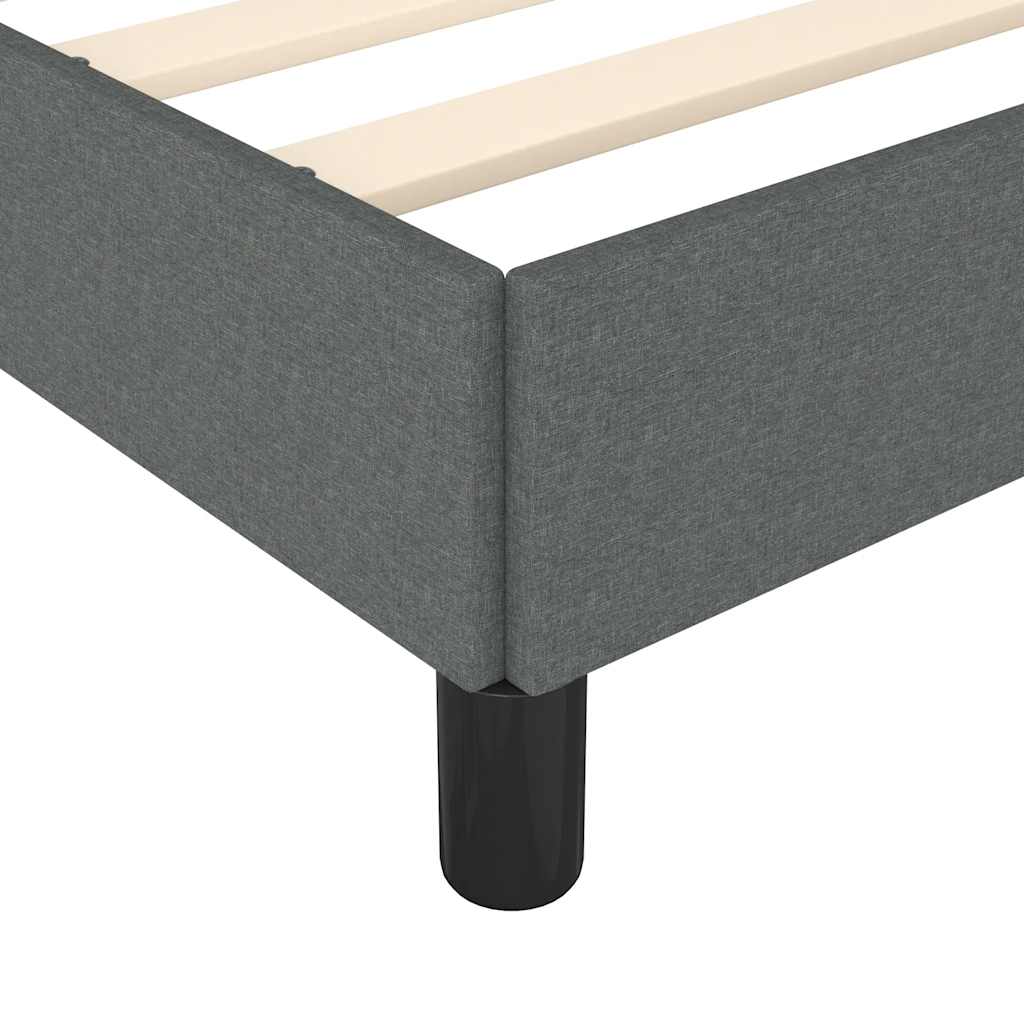 Bed Frame without Mattress Dark Gray 59.8"x79.9" Queen Fabric