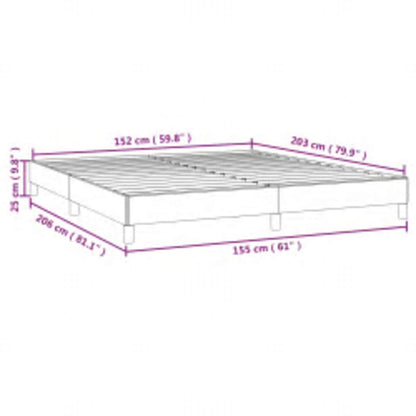 Bed Frame without Mattress Dark Gray 59.8"x79.9" Queen Fabric