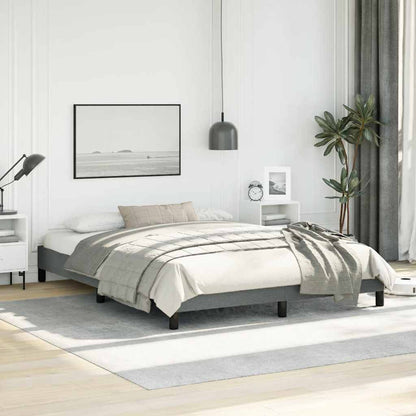 Bed Frame without Mattress Dark Gray 59.8"x79.9" Queen Fabric