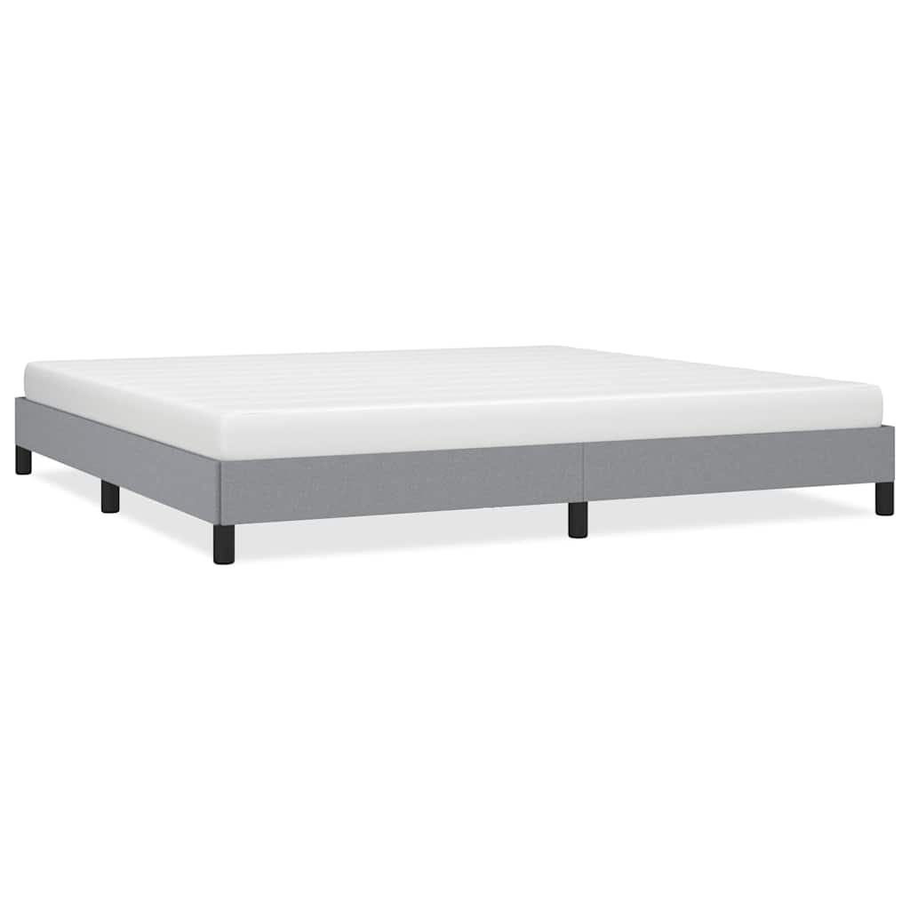 Bed Frame without Mattress Light Gray 76"x79.9" King Fabric