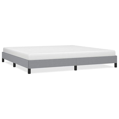 Bed Frame without Mattress Light Gray 76"x79.9" King Fabric