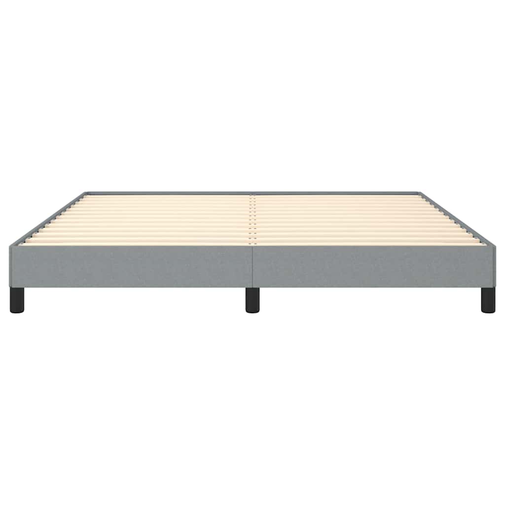 Bed Frame without Mattress Light Gray 76"x79.9" King Fabric
