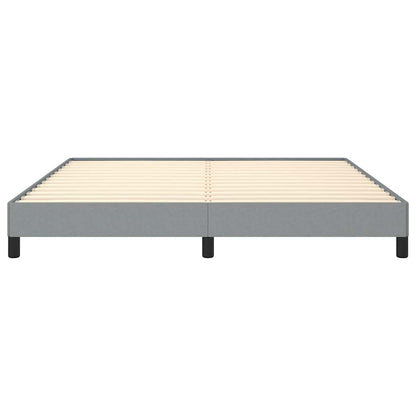 Bed Frame without Mattress Light Gray 76"x79.9" King Fabric