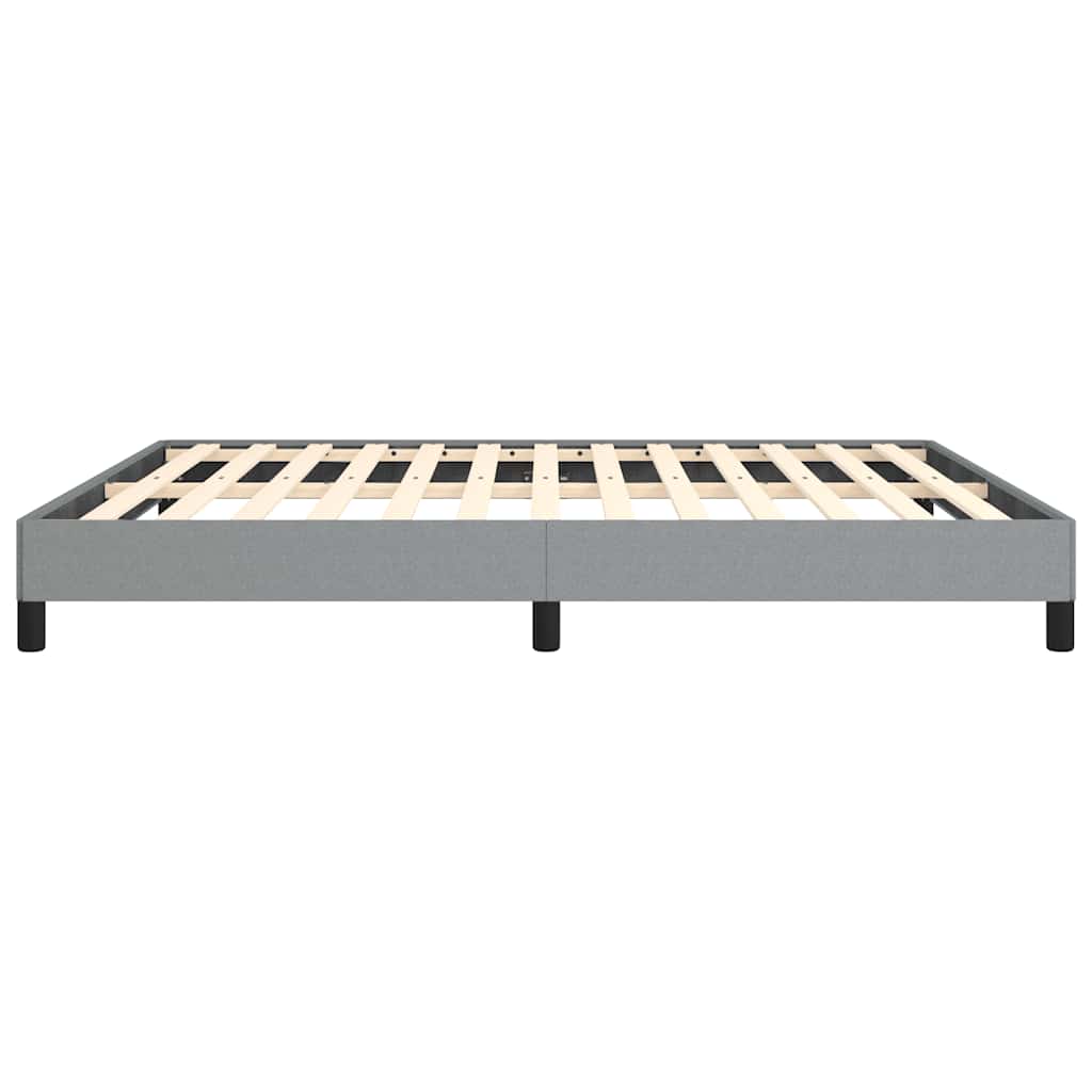 Bed Frame without Mattress Light Gray 76"x79.9" King Fabric