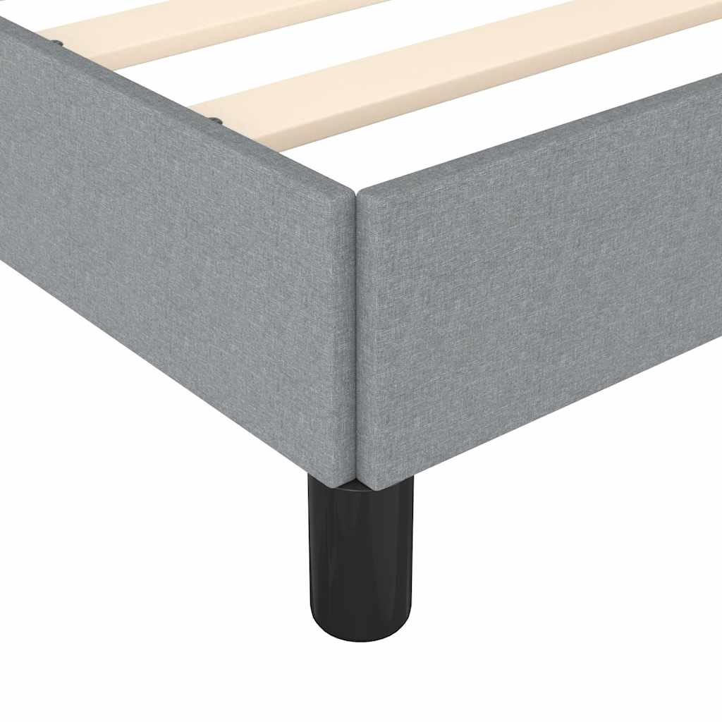 Bed Frame without Mattress Light Gray 76"x79.9" King Fabric