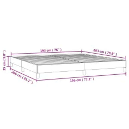 Bed Frame without Mattress Light Gray 76"x79.9" King Fabric