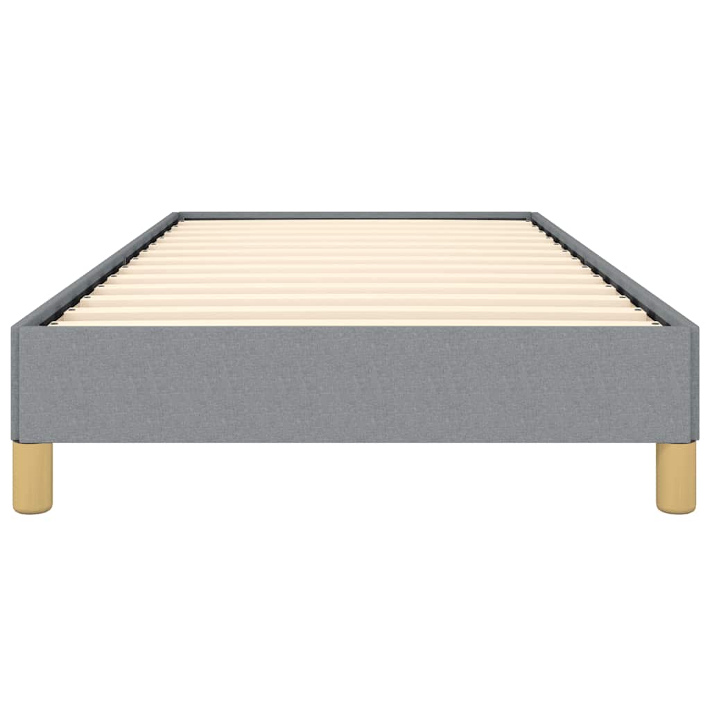 Bed Frame without Mattress Light Gray 39.4"x74.8" Twin Fabric