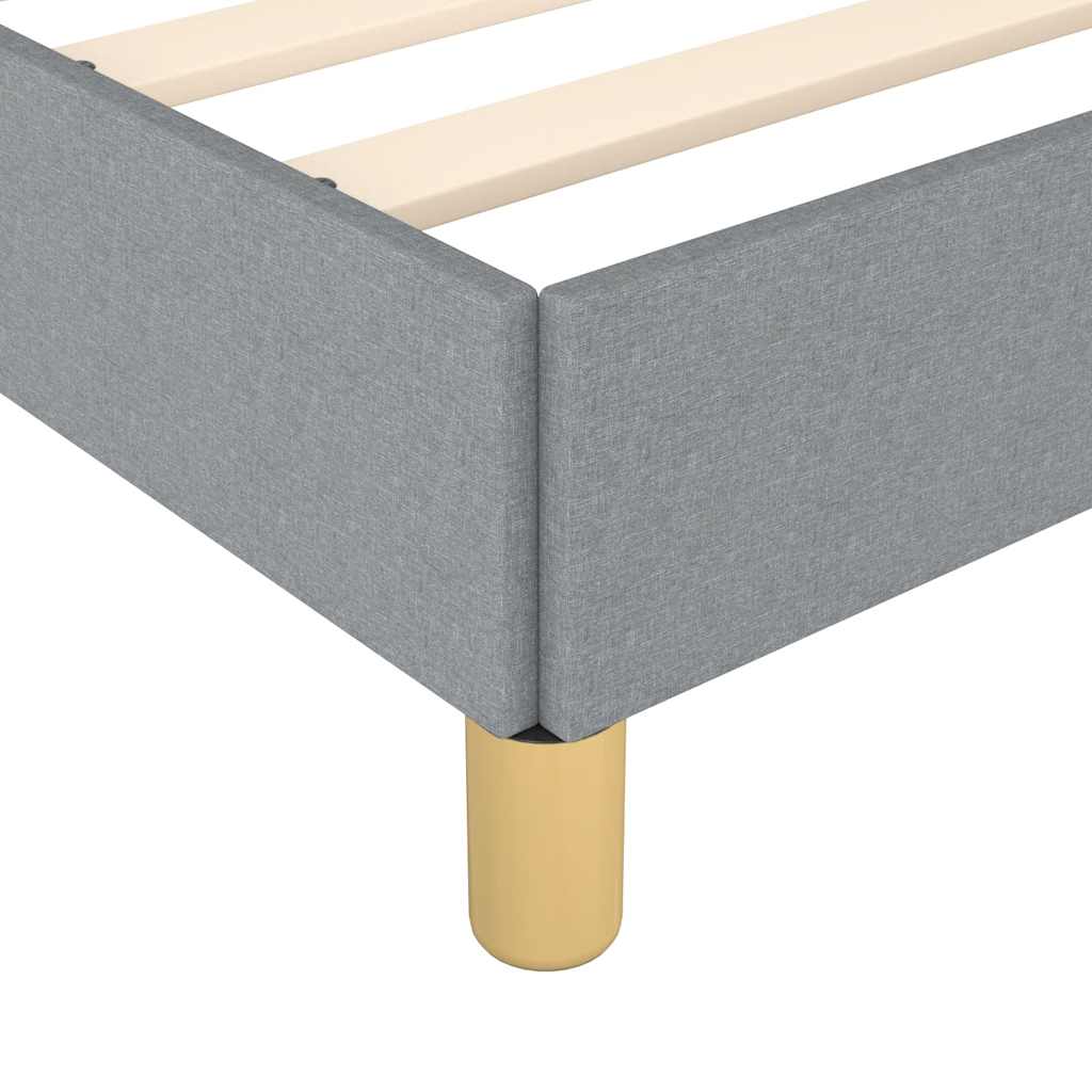 Bed Frame without Mattress Light Gray 39.4"x74.8" Twin Fabric