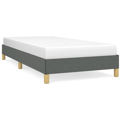 Bed Frame without Mattress Dark Grey 100x190 cm Twin Fabric