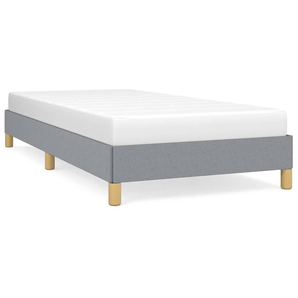 Bed Frame without Mattress Light Grey 100x203 cm Twin XL Fabric