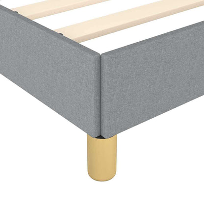 Bed Frame without Mattress Light Grey 100x203 cm Twin XL Fabric