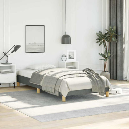 Bed Frame without Mattress Dark Grey 100x203 cm Twin XL Fabric
