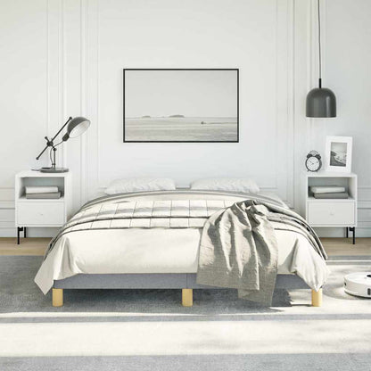 Bed Frame without Mattress Light Grey 137x190 cm Full Fabric
