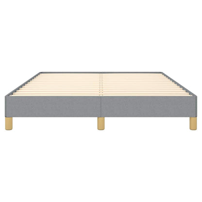 Bed Frame without Mattress Light Grey 137x190 cm Full Fabric