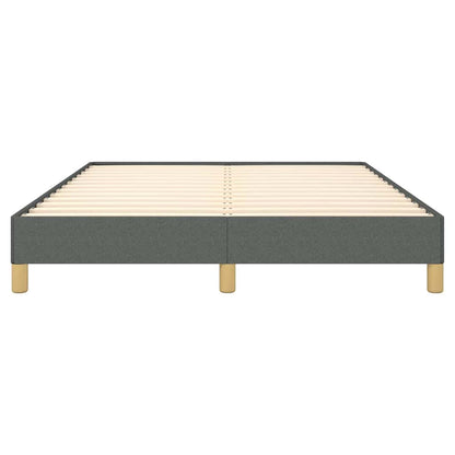 Bed Frame without Mattress Dark Grey 137x190 cm Full Fabric