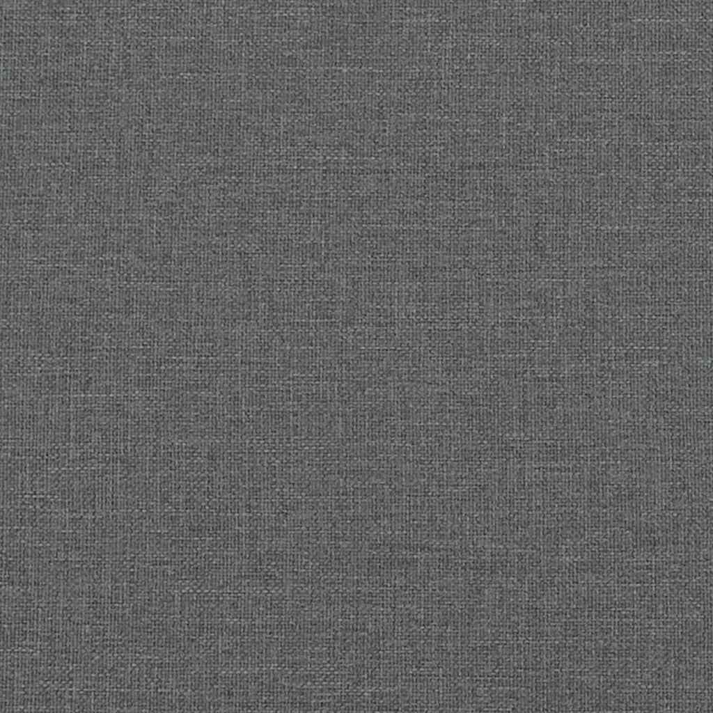 Bed Frame without Mattress Dark Grey 137x190 cm Full Fabric