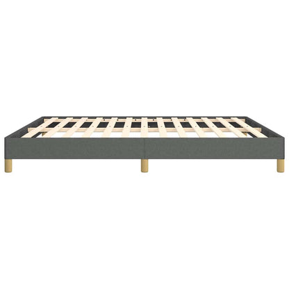 Bed Frame without Mattress Dark Grey 193x203 cm King Fabric