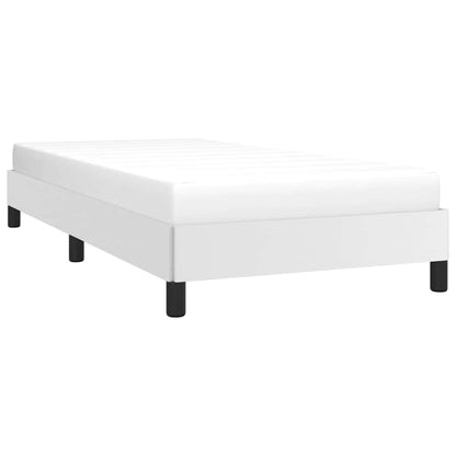 Bed Frame without Mattress White 100x190 cm Twin Faux Leather