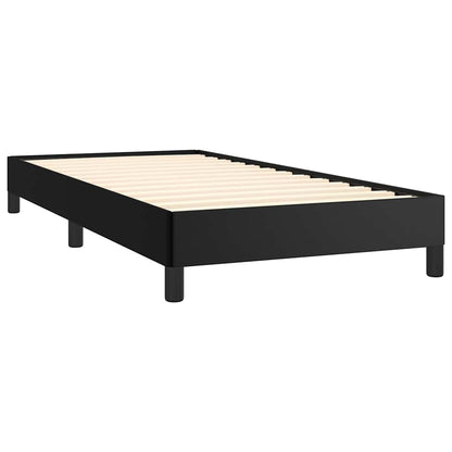 Bed Frame without Mattress Black 39.4"x79.9" Twin XL Faux Leather