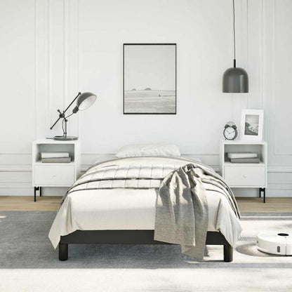 Bed Frame without Mattress Black 39.4"x79.9" Twin XL Faux Leather
