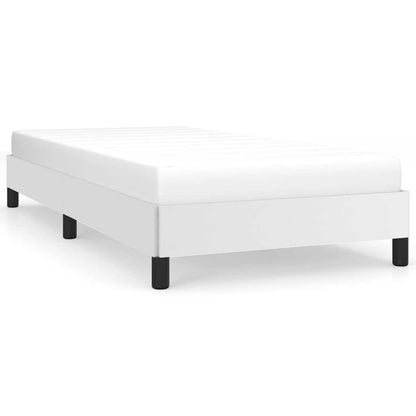 Bed Frame without Mattress White 100x203 cm Twin XL Faux Leather