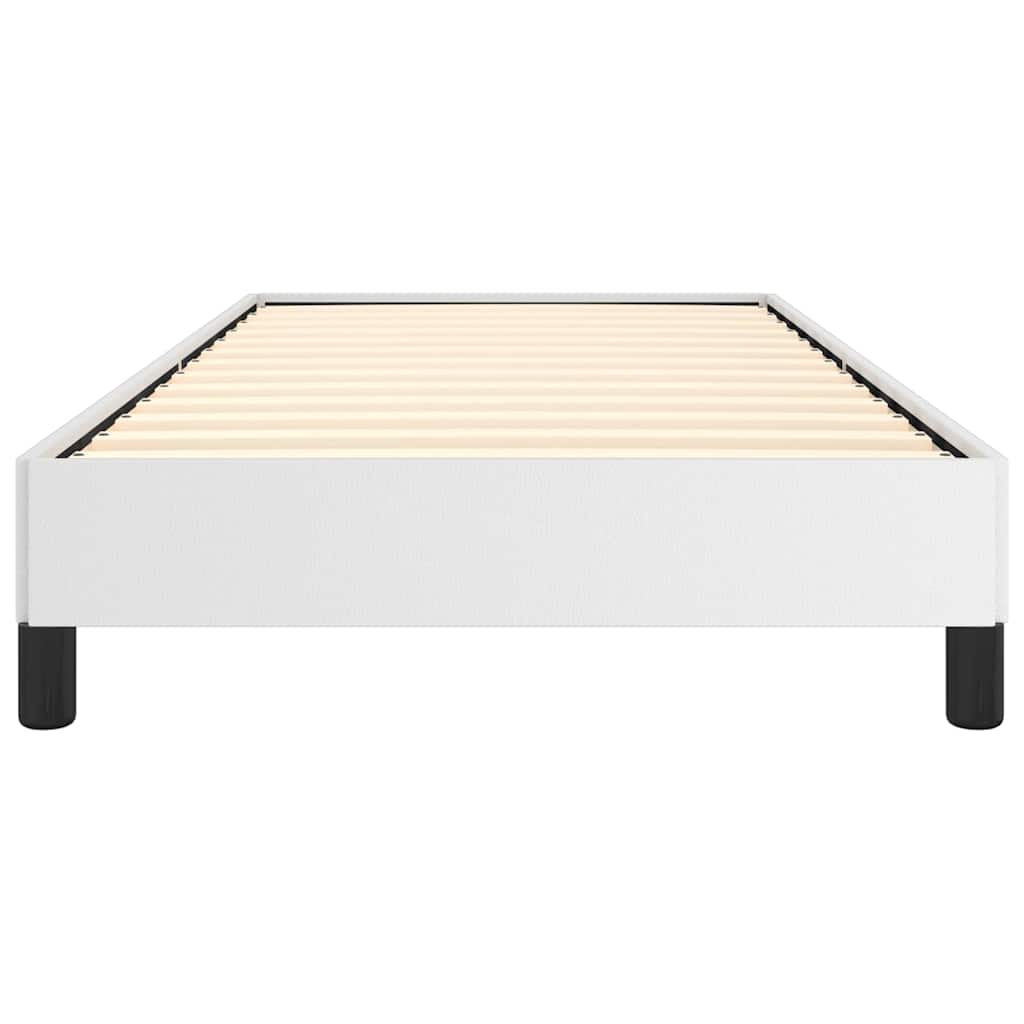 Bed Frame without Mattress White 100x203 cm Twin XL Faux Leather